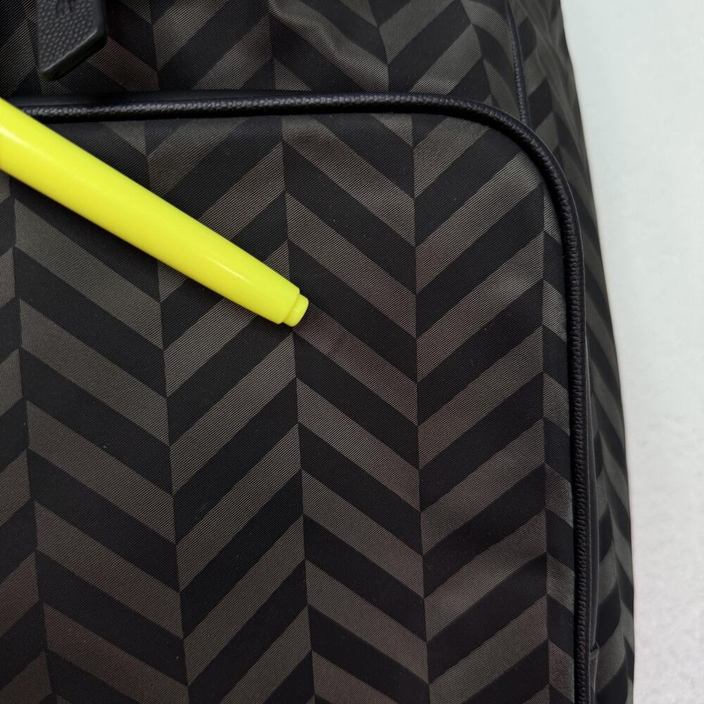 Uri Minkoff Stanton Backpack Laptop Bag Chevron Nylon Black Travel School NEW - Picture 7 of 16